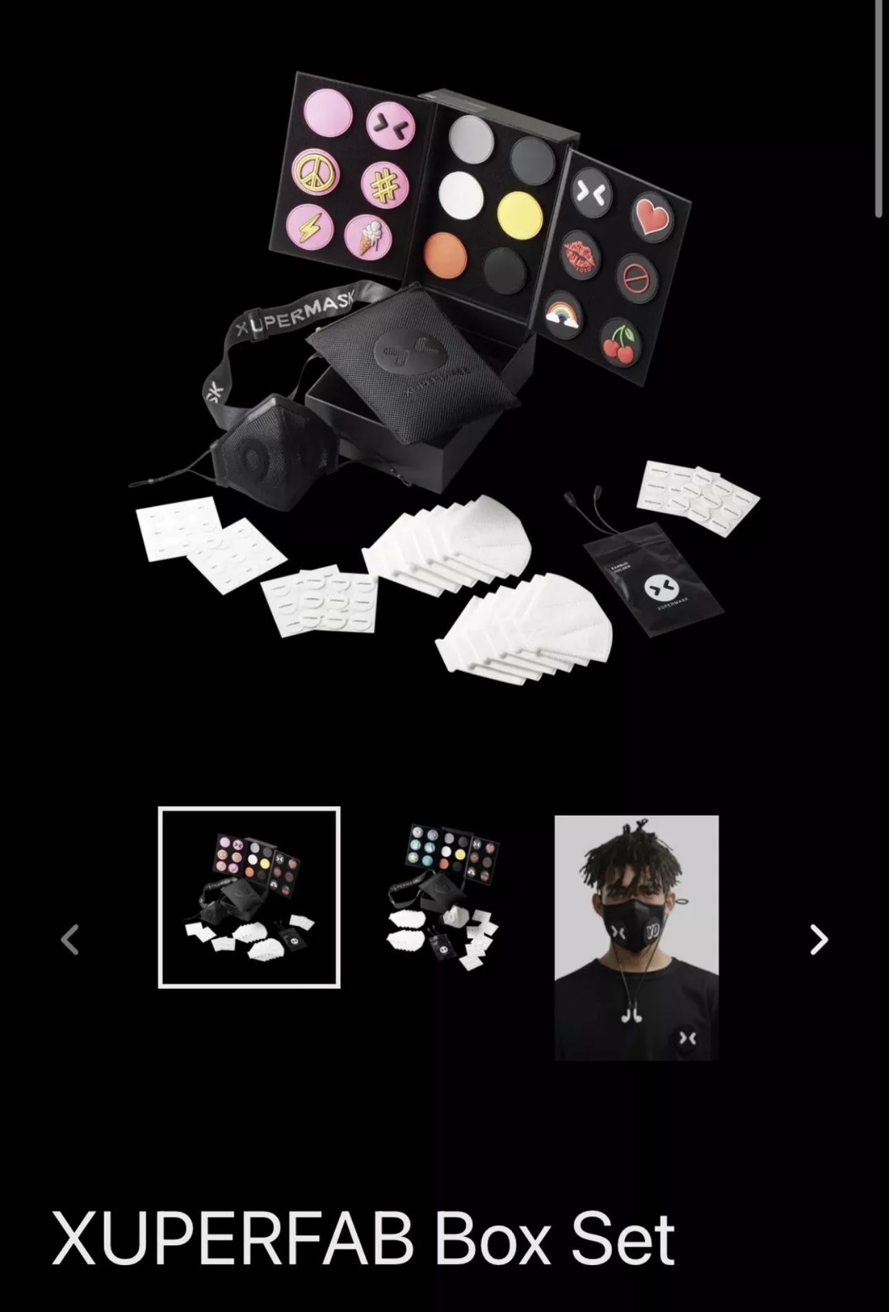 Xupermask Xuperfab Black Face mask Kit