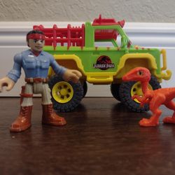 Fisher Price Imaginext Jurassic World Dr Grants 4x4 Jeep 2018