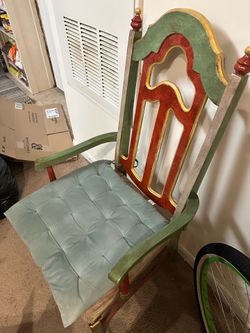 Colorful chair with cushion