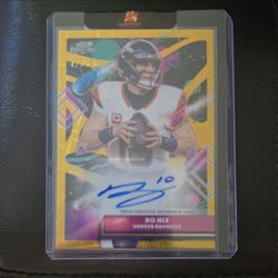 Bo Nix Topps Chrome Certified Auto Gold /50