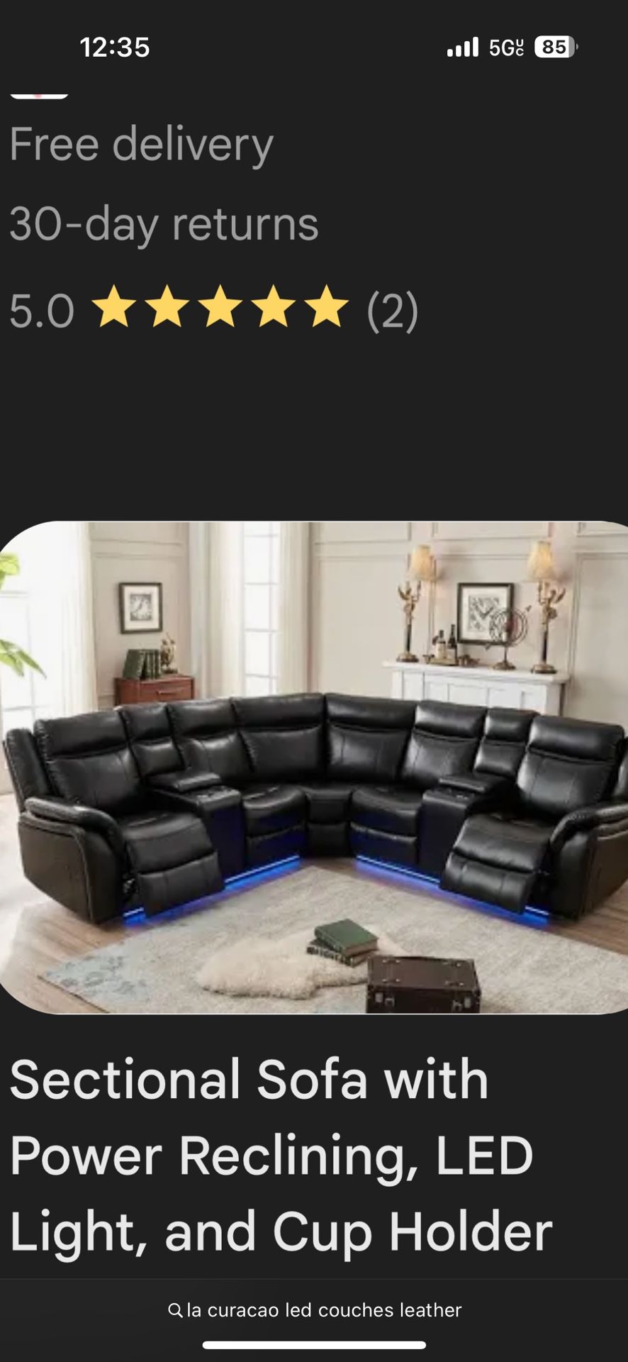 Black Leather Couches