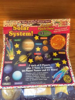 Brand New/ Sealed Solar System- Mini Bulletin Board Set 93 pieces in all