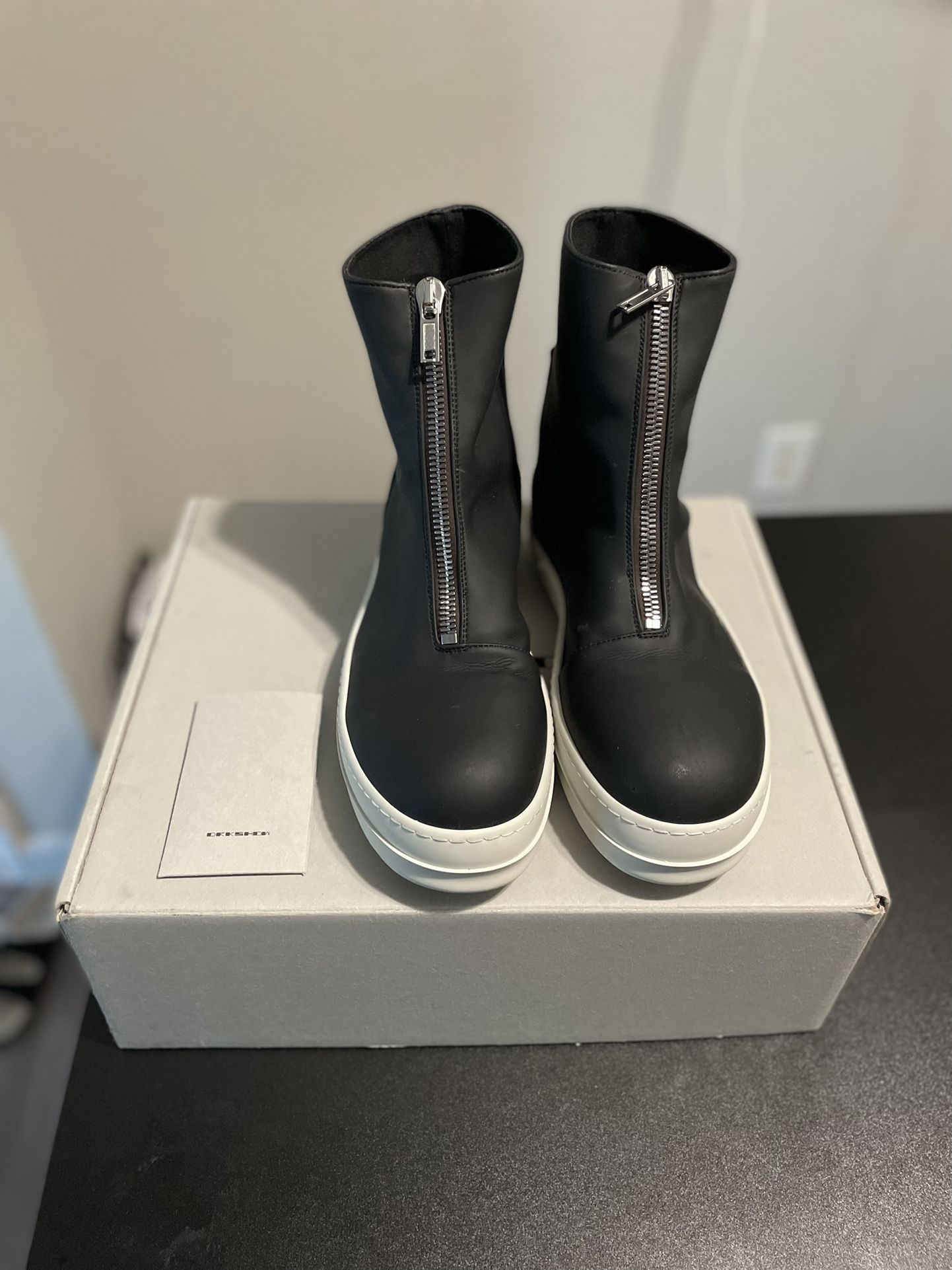 Rick Owens Drkshdw front zip boot