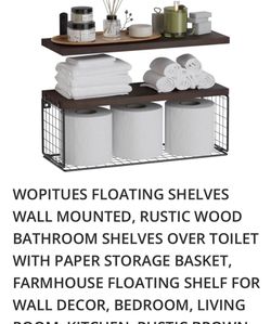 Bathroom Shelves With Paper Toilet Storage
