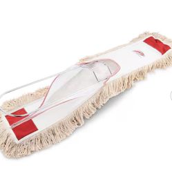 Libman 36 in. High Power Heavy Duty Cotton Flat Dust Mop with Steel Handle