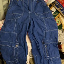 Blue cargo pants