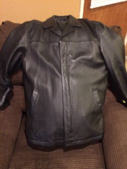Kenneth Cole Black Leather jacket XL