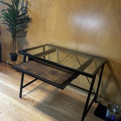 Glass top desk