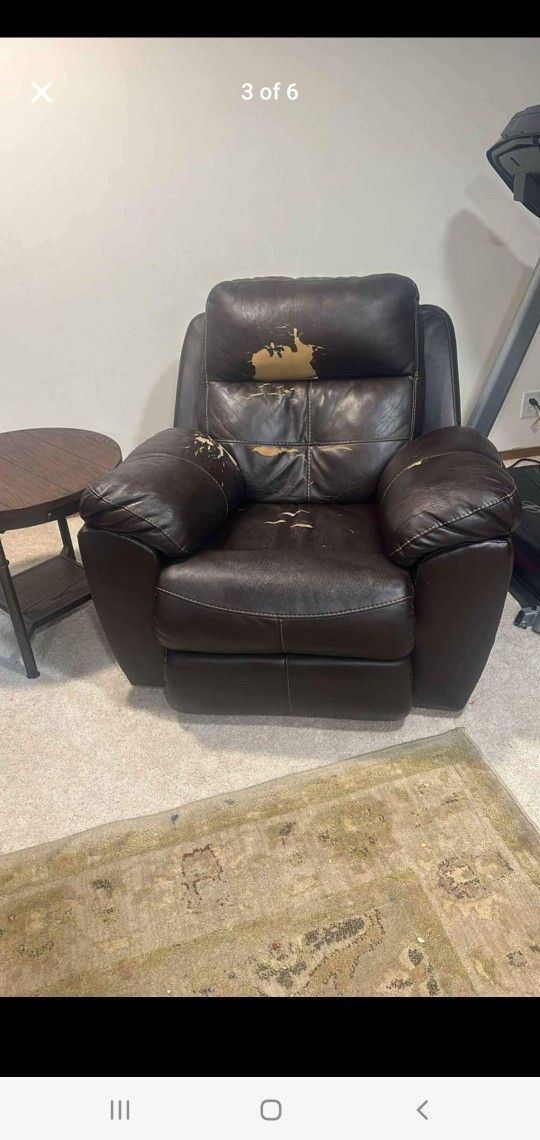 Reclining Ashley Leather Chair for Sale in Park City, KS OfferUp