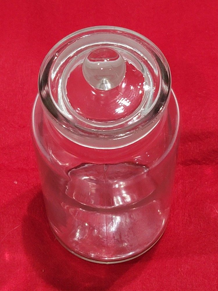 Vintage British Made Glass Jar with Stopper