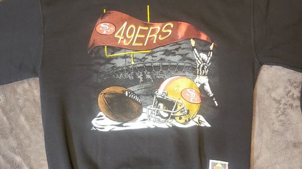Vintage/Rare SF 49ers NFL Pullover Sweatshirt Nutmeg Mills SZ L..Made in USA