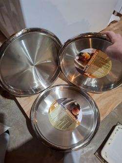Metro Accessories Hammered Stainless Steel Trays – Set of 3