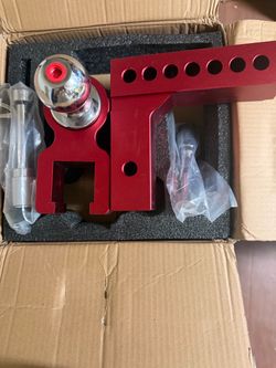 New 6" Height Adjustable Drop/Raise Aluminum Alloy Black Trailer Hitch Dual Ball Mounts Fit 2" Receiver w/ 2" & 2-5/16" Chrome Plated Steel Balls & An