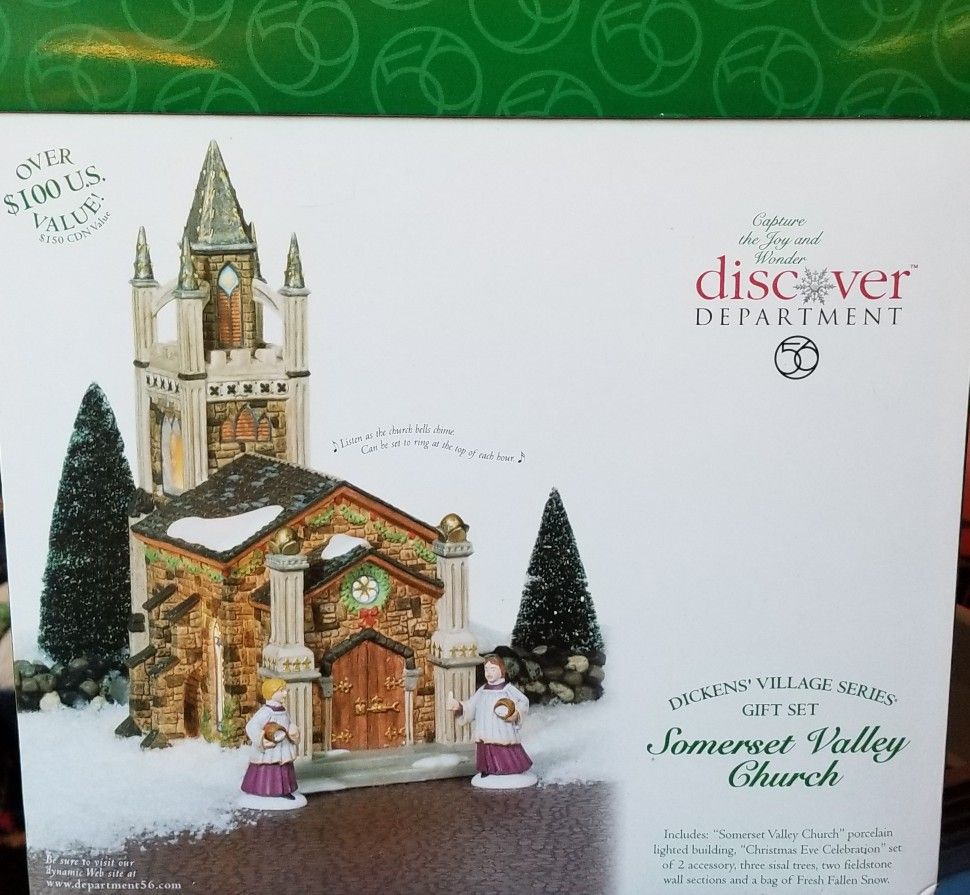 Department 56 Dickens Village Series Somerset Valley Church