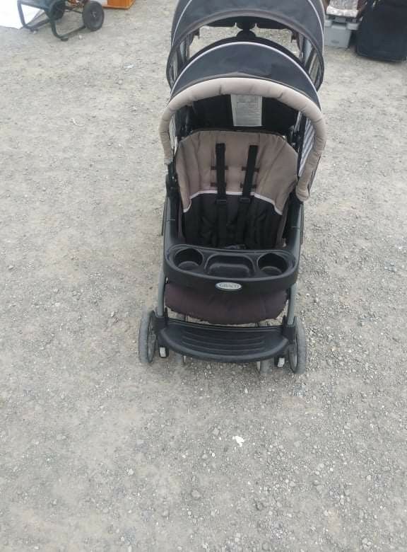 Double Baby Stroller. With Sunviser.