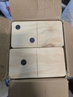 6 in wooden dominoes set