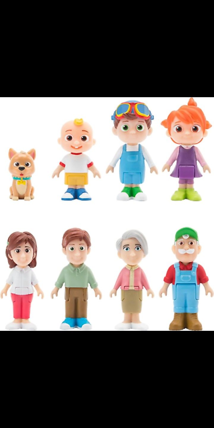 CoComelon 8 Figure Pack (Family), Multicolor