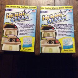 New 3-Pack “Hurry Clean” Toilet Cleaner Each