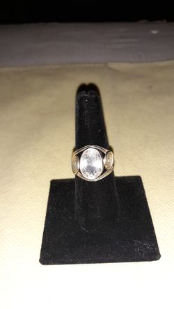 White Topaz Sterling silver ring