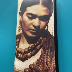 Beautiful Frida Kahlo Checkbook Size Wallet. Non Leather 
