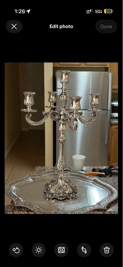 Hatzorim Sterling Siver candelabra