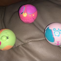 Lot Of 3 McDonald’s Zoobles Spin Master Peek-A-Boo Rabbits And Bird 