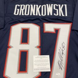 Rob Gronkowski New England Patriots Signed Autographed CustomJersey with ACA COA