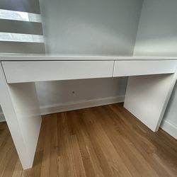 CB2 White Wood Desk – Like New Condition
