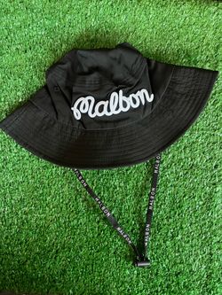 Malbon Golf Bucket Hat - Black/Red