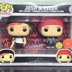 Funko Pop! Twenty One Pilots Josh and Tyler Stressed Out 2 Pack Glow in The Dark