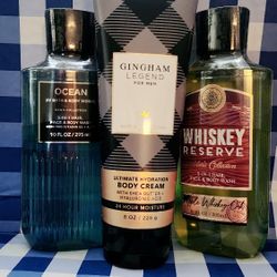 NEW MENS BBW BODY WASH AND CREAM