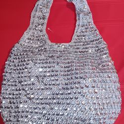 New Silver Boho Crochet bag