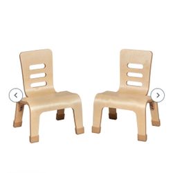 ECR 4 Kids, Bentwood Chair, 8” Seat Height, Stackable Seats, 2-Pack