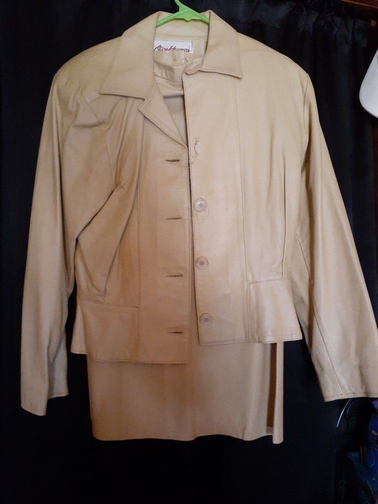 1980s Alicia Herrera Vintage Leather Suit