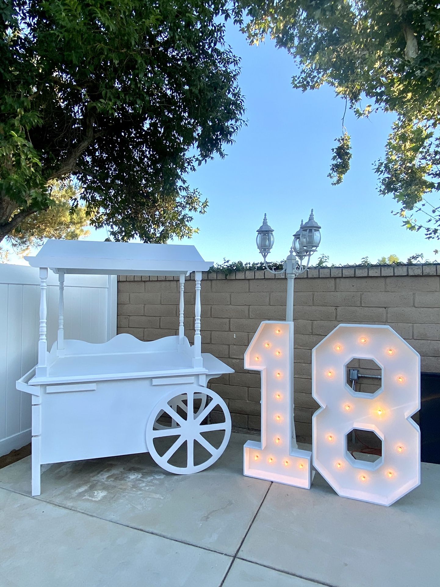 Candy Cart Marquee Number
