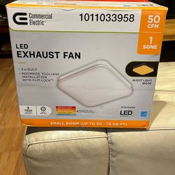 Ceiling Exhaust Fan With LED Light