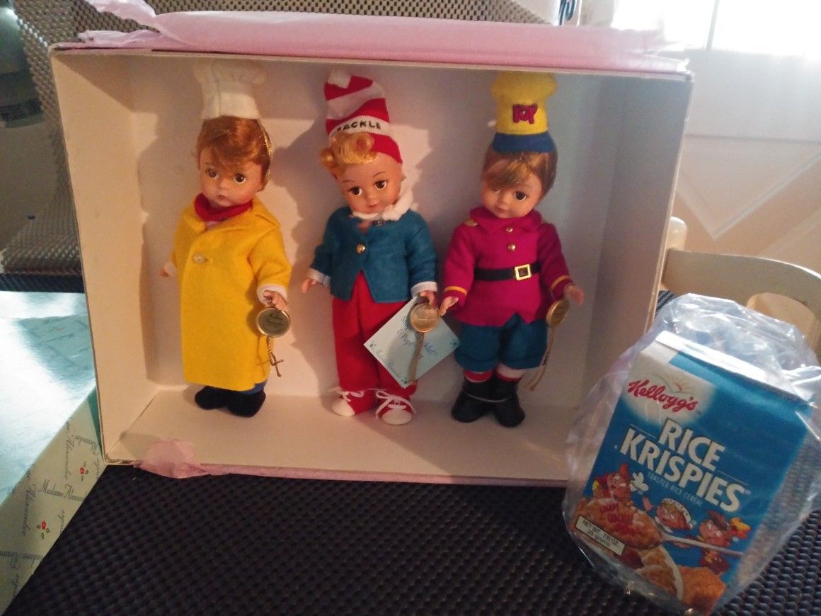 Madame Alexander Dolls Like New In box $60 For The Group Set  The Single Snap Crackle And Pop Will Be Sold As A Set Of All 3 For $60. All Sales Final.