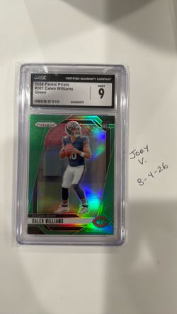 2024 Panini Prizm Caleb Williams RC Green Mint 9