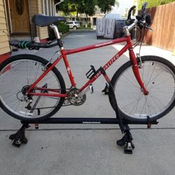 Yakima Bike Roof Rack, 1C  SST Towers, Y13 Clips, Crossbar, Steelhead Bicycle Mounts 