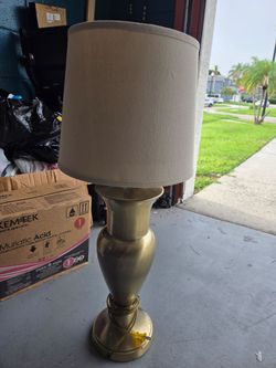 Table lamps  brass base, good condition