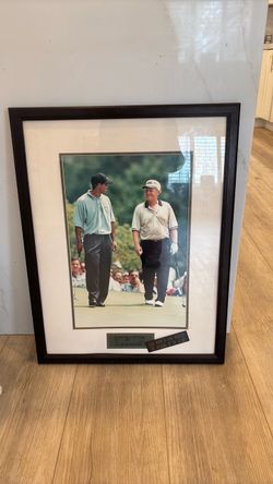 Tiger Woods & Jack Nicklaus framed photo