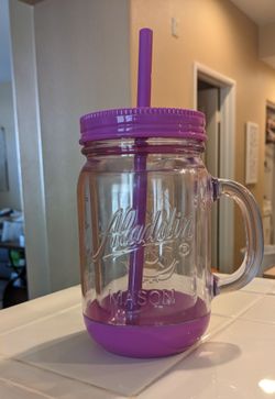 Mason Jar Cup With Lid And Straw