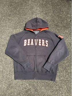 Oregon State Beavers vintage colosseum athletics black zip up hoodie Size XL