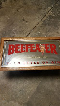 14x26 Beefeater bar mirror