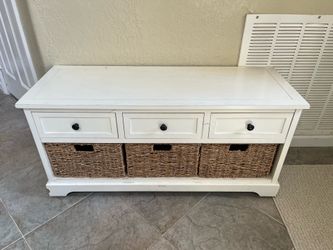 Storage Bench w/ Baskets