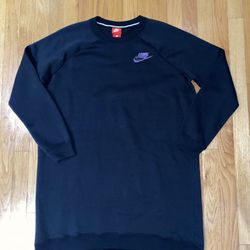Nike Sportswear Women's Black Fleece Long-Sleeve Dress Size L Red Tag