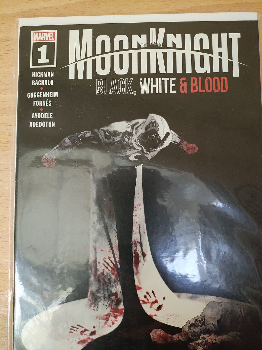 Marvel Comics Moonknight 1 Black White And Red