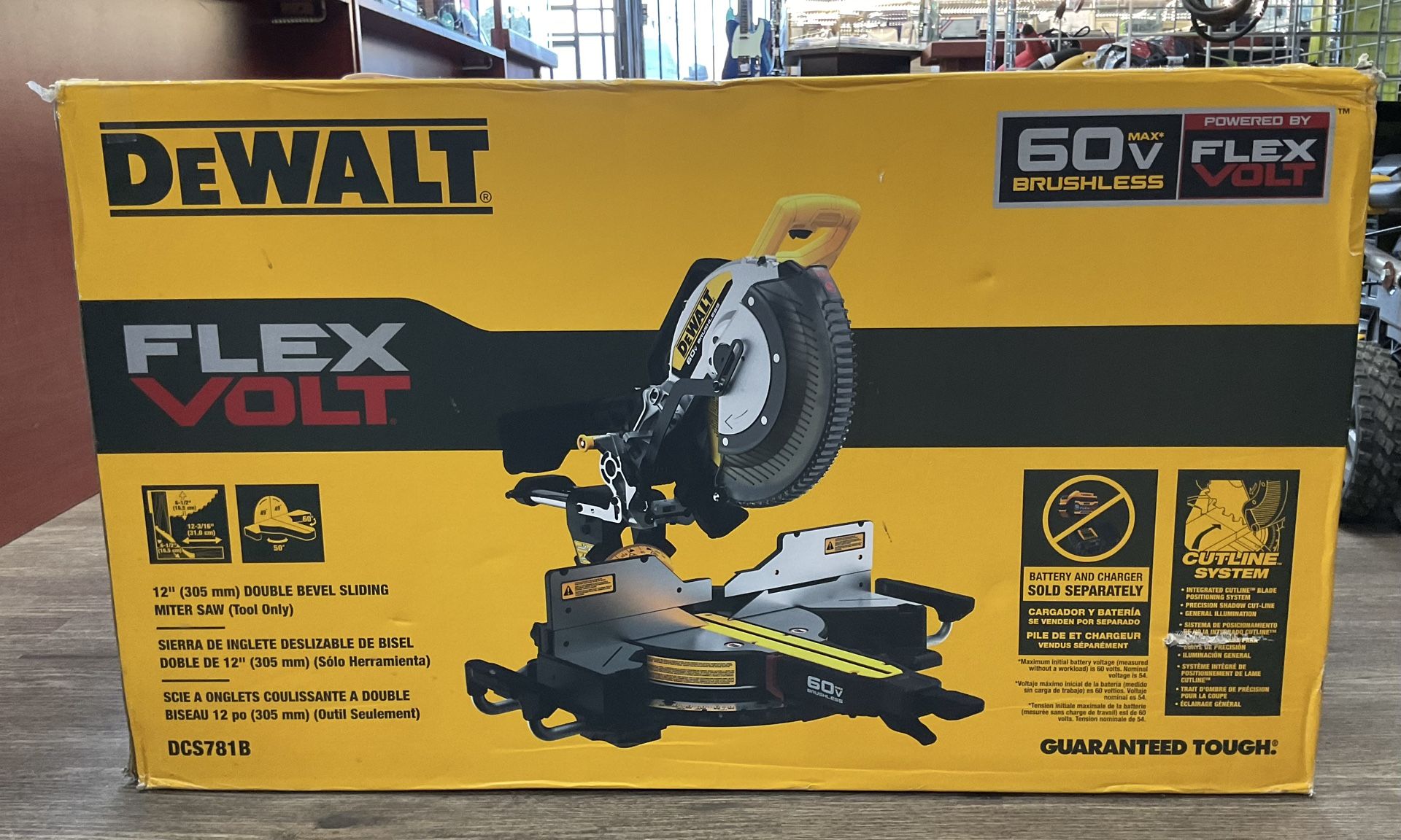 Dewalt Brushless 60V Flex Volt Double Bevel Sliding Miter Saw