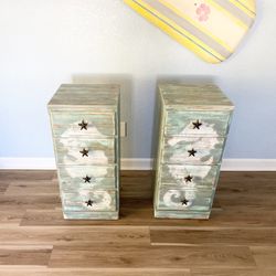 Nightstands Or End Tables Seahorse Front Solid  Wood 