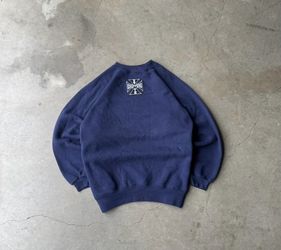 Y2K East Side Choppers Navy Iron Cross WCC Crewneck